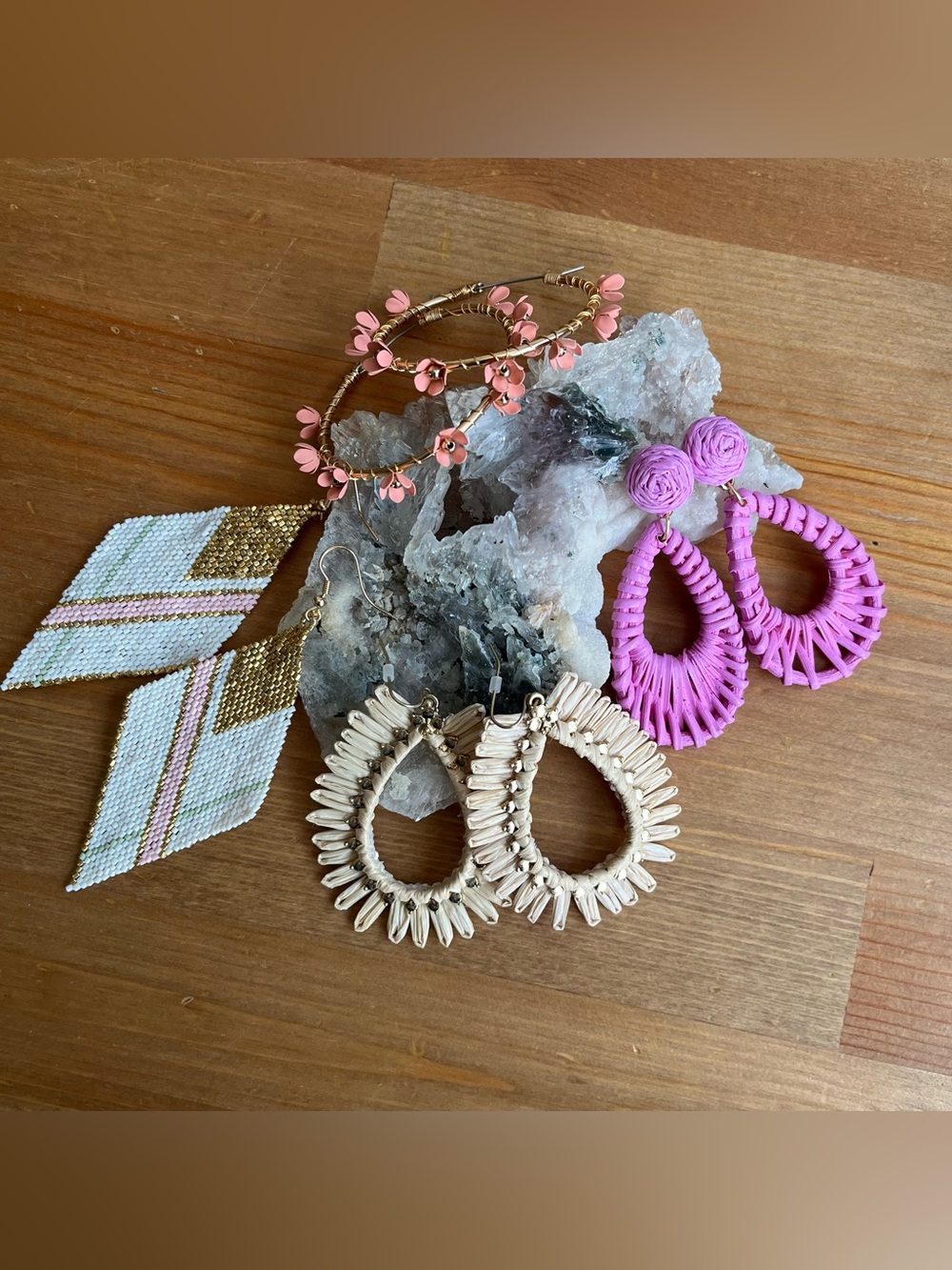 Plunder design pierced earrings set of 4 summer beach vacation casual style